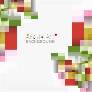 Soyut engeller şablon tasarım arka plan, beyaz, basit geometrik şekiller düz çizgiler ve dikdörtgenler