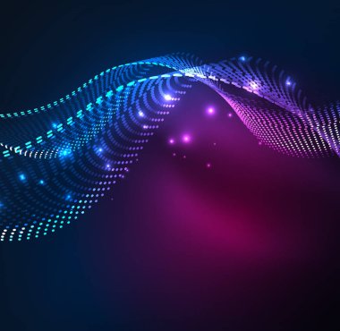 Vektör dalga parçacıklar arka plan