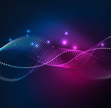 Vektör dalga parçacıklar arka plan