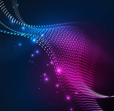 Vektör dalga parçacıklar arka plan