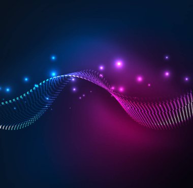 Vektör dalga parçacıklar arka plan