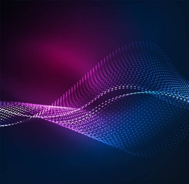 Vektör dalga parçacıklar arka plan