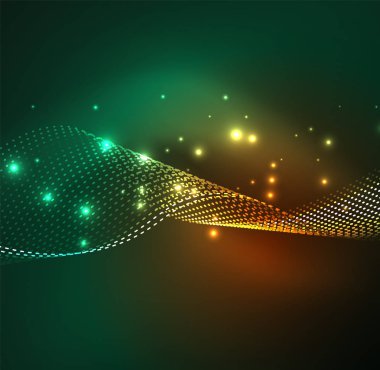 Vektör dalga parçacıklar arka plan