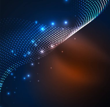 Vektör dalga parçacıklar arka plan