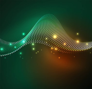 Vektör dalga parçacıklar arka plan