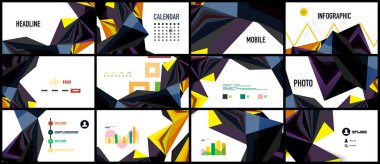 Modern üçgen sunu şablonu