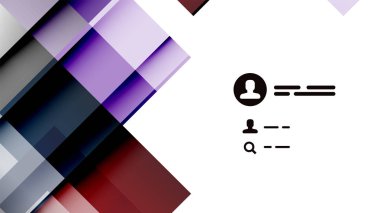 İş tanıtımı geometrik şablonu