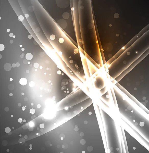 Enerji hatları, karanlıkta parlayan dalgalar vektör arka plan