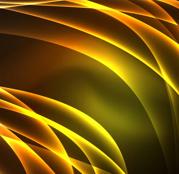 Enerji hatları, karanlıkta parlayan dalgalar vektör arka plan