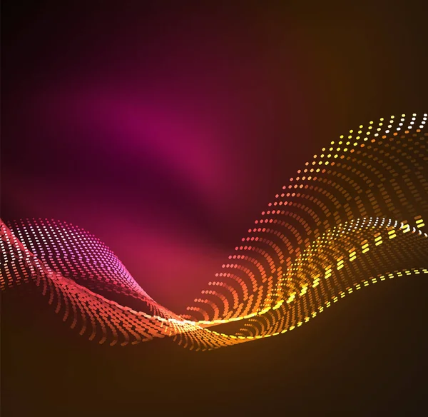 波の粒子のベクトルの背景 — ストックベクタ