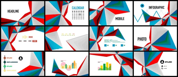 Moderno modello di presentazione triangolo — Vettoriale Stock