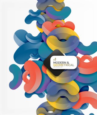 Beyaz renk geometrik yuvarlak şekiller