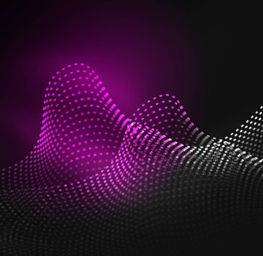 Tasarım şablonu parlayan parçacıkları dalga