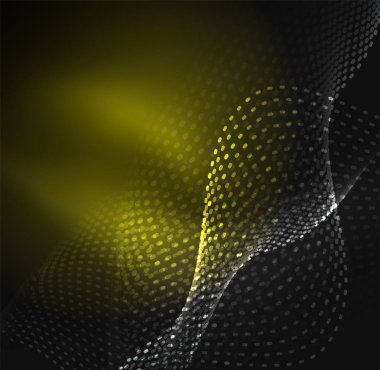 Tasarım şablonu parlayan parçacıkları dalga