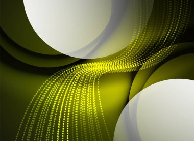 Parçacıklar koyu renk arka plan üzerinde oluşturulan parlayan dalga