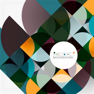 Kağıt daire kesim, mozaik mix geometrik desen tasarım