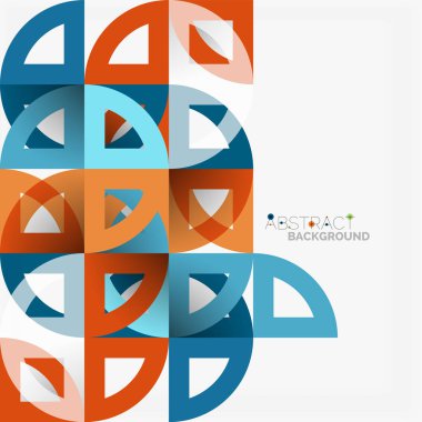 Kağıt daire kesim, mozaik mix geometrik desen tasarım