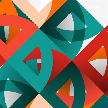 Kağıt daire kesim, mozaik mix geometrik desen tasarım