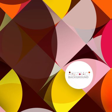 Kağıt daire kesim, mozaik mix geometrik desen tasarım