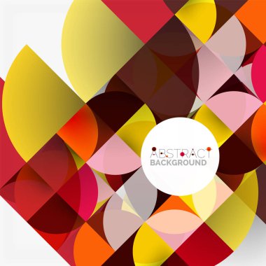 Kağıt daire kesim, mozaik mix geometrik desen tasarım