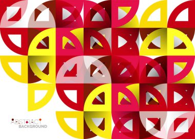 Kağıt daire kesim, mozaik mix geometrik desen tasarım