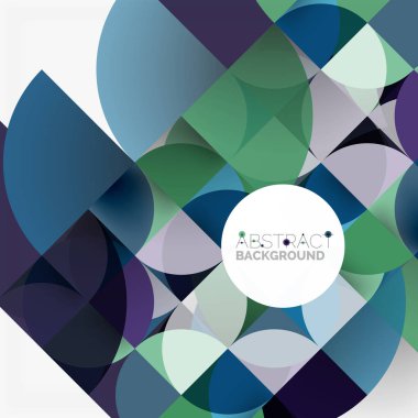 Kağıt daire kesim, mozaik mix geometrik desen tasarım