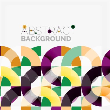 Modern geometrik desen tasarım gri arka plan üzerinde renkli halkalar