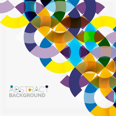 Modern geometrik desen tasarım gri arka plan üzerinde renkli halkalar