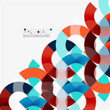 Modern geometrik desen tasarım gri arka plan üzerinde renkli halkalar