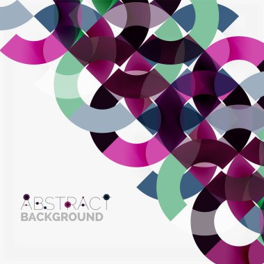 Modern geometrik desen tasarım gri arka plan üzerinde renkli halkalar