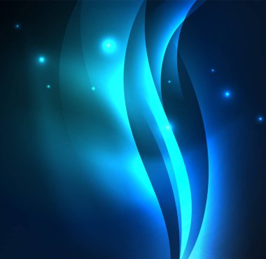 Neon ışıklı dalgalar