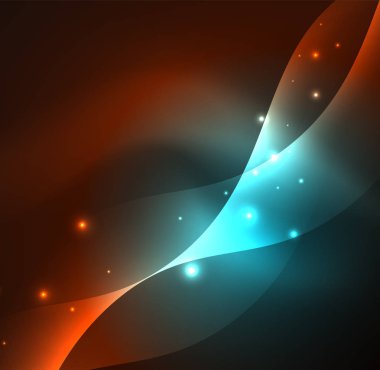 Neon ışıklı dalgalar