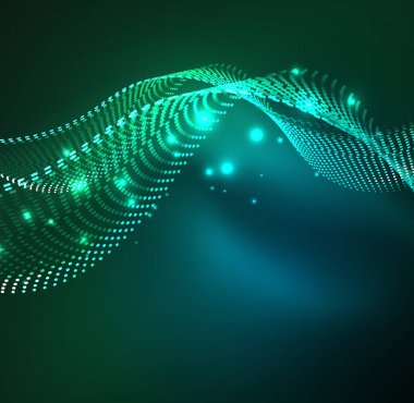 Vektör dalga parçacıklar arka plan