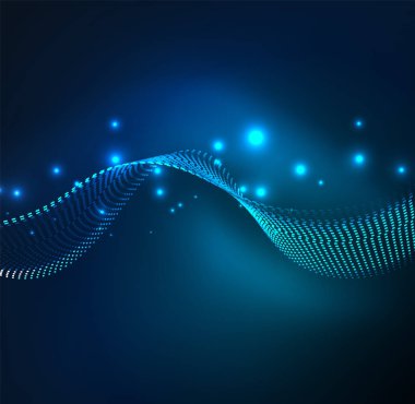 Vektör dalga parçacıklar arka plan