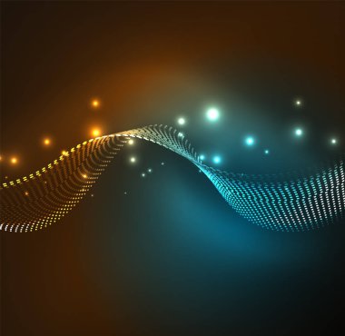 Vektör dalga parçacıklar arka plan