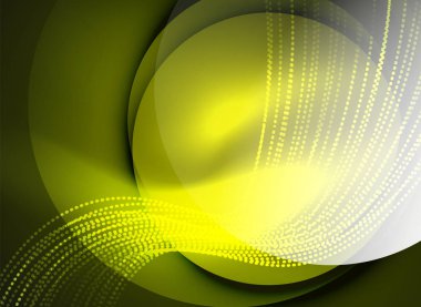 Parçacıklar koyu renk arka plan üzerinde oluşturulan parlayan dalga