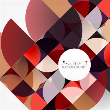 Kağıt daire kesim, mozaik mix geometrik desen tasarım