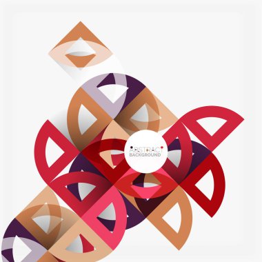 Kağıt daire kesim, mozaik mix geometrik desen tasarım