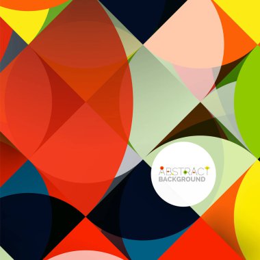 Kağıt daire kesim, mozaik mix geometrik desen tasarım