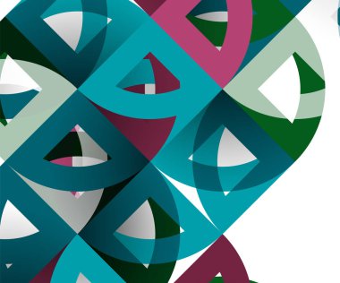 Kağıt daire kesim, mozaik mix geometrik desen tasarım