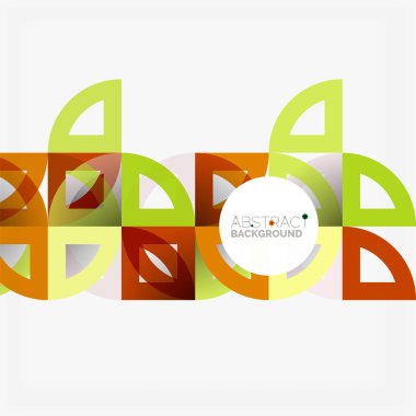 Kağıt daire kesim, mozaik mix geometrik desen tasarım