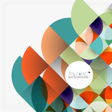 Kağıt daire kesim, mozaik mix geometrik desen tasarım