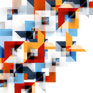 Beyaz Modern kare geometrik desen tasarım