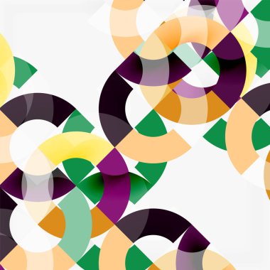 Modern geometrik desen tasarım gri arka plan üzerinde renkli halkalar
