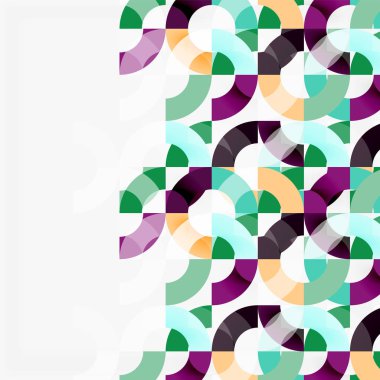 Modern geometrik desen tasarım gri arka plan üzerinde renkli halkalar