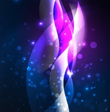 Neon ışıklı dalgalar