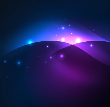 Neon ışıklı dalgalar