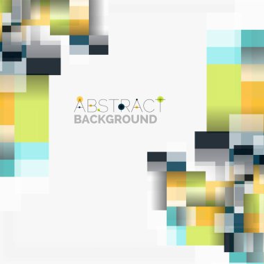 Soyut engeller şablon tasarım arka plan, beyaz, basit geometrik şekiller düz çizgiler ve dikdörtgenler