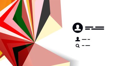 Modern üçgen sunu şablonu