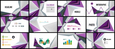 Modern üçgen sunu şablonu